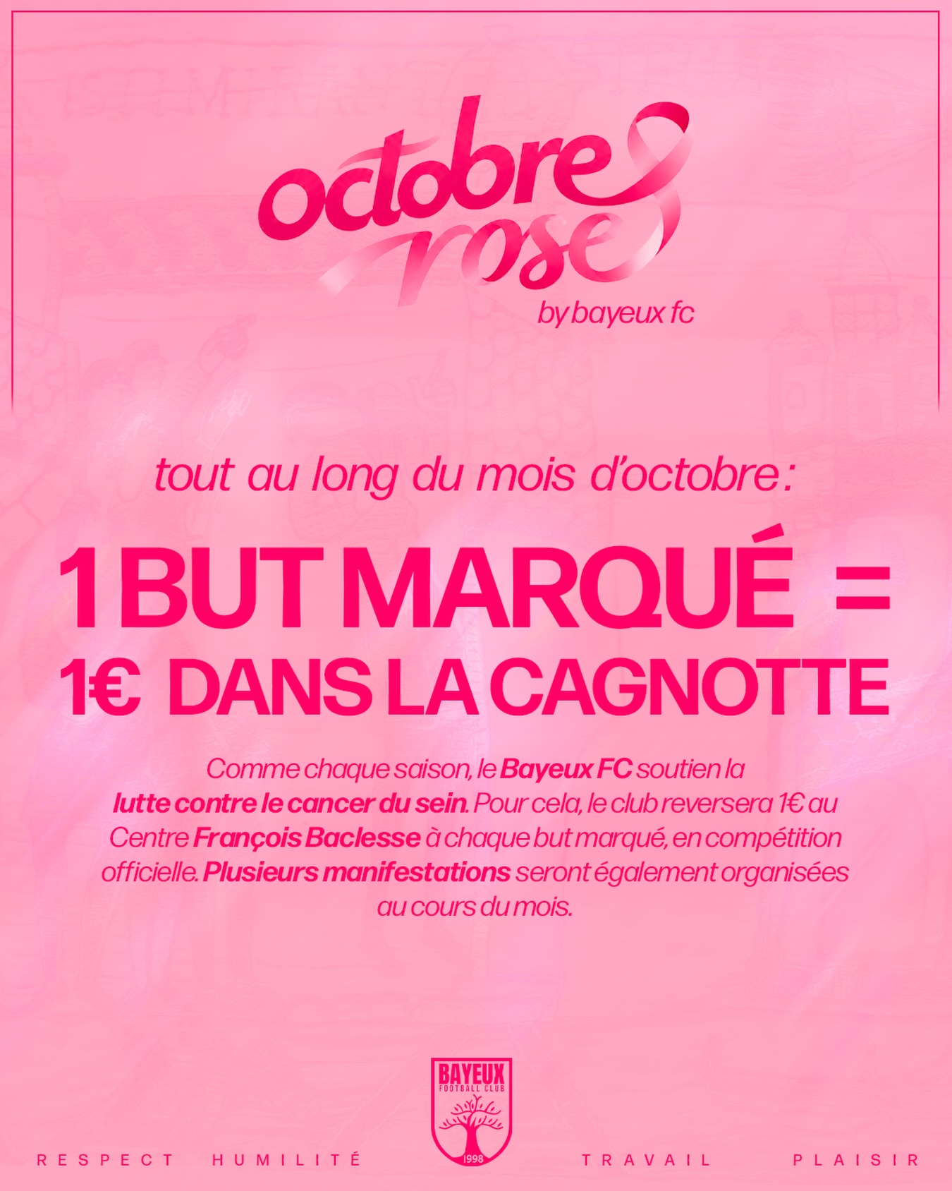 OCTOBRE ROSE - Le Bayeux FC crée sa cagnotte